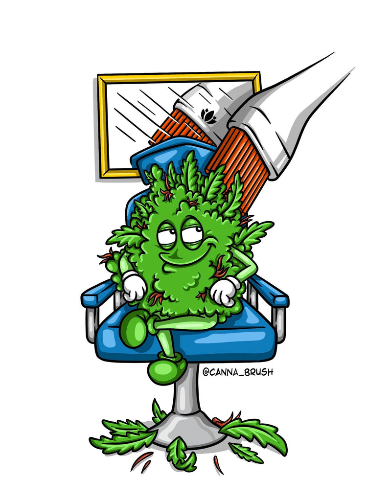 CannaBrush Cartoon Sticker